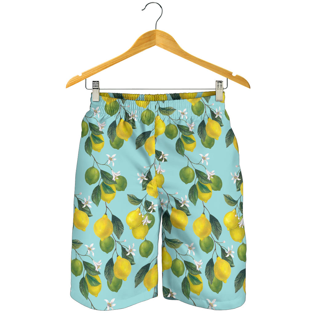 Lemon Pattern Print Design LM05 Mens Shorts
