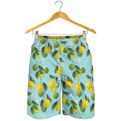 Lemon Pattern Print Design LM05 Mens Shorts