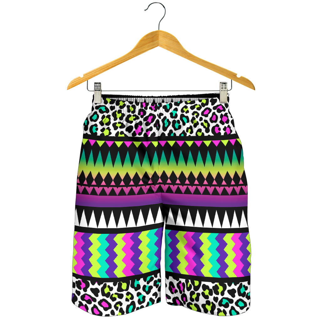 Animal Skin Aztec Rainbow Mens Shorts