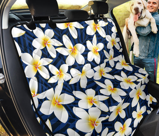 Plumeria Pattern Print Design PM026 Rear Dog  Seat Cover
