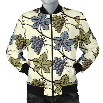 Grape Pattern Print Design GP03 Men Bomber Jacket