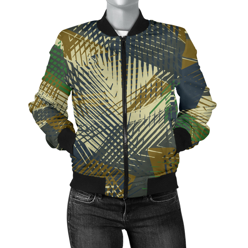 Military Camouflage Pattern Print Design 01 Women's Bomber Jacket