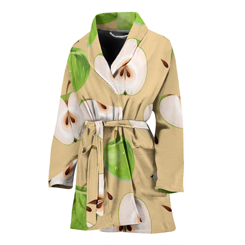 Apple Pattern Print Design AP07 Women Bathrobe