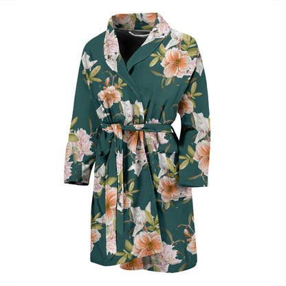 Iris Pattern Print Design IR01 Men Bathrobe