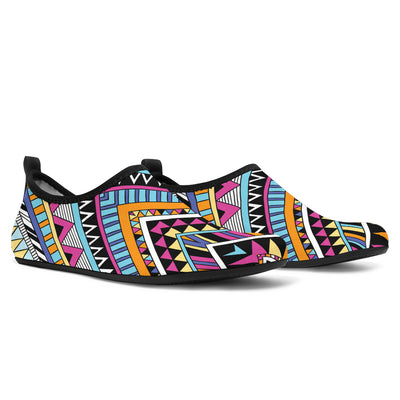 Multicolor zigzag Tribal Aztec Aqua Water Shoes