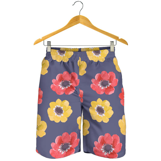 Anemone Pattern Print Design AM010 Mens Shorts