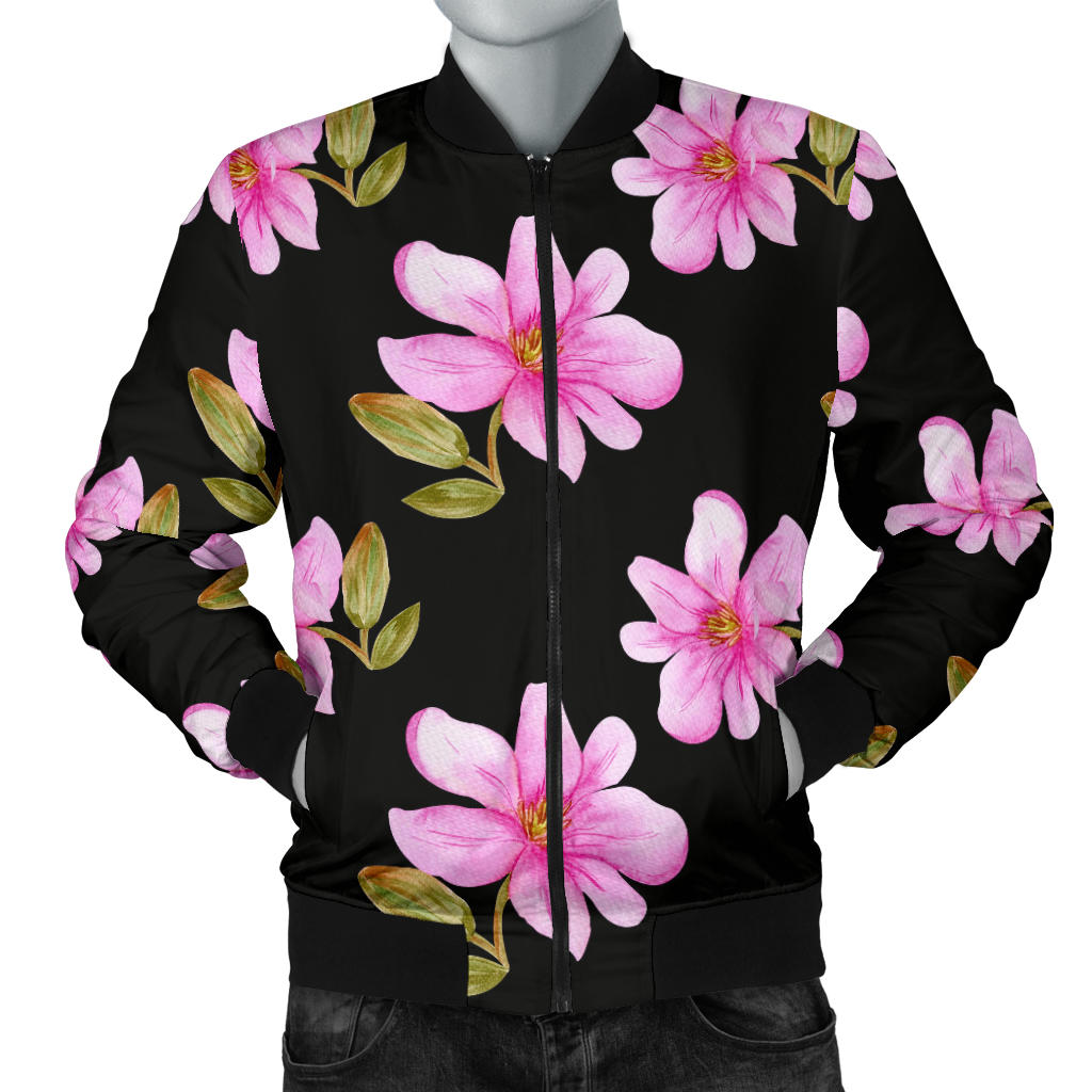 Magnolia Pattern Print Design MAG06 Men Bomber Jacket