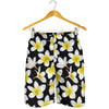 Yellow Plumeria Hawaiian Flowers Mens Shorts