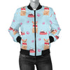 Chihuahua Pattern Print Design 05 Women's Bomber Jacket