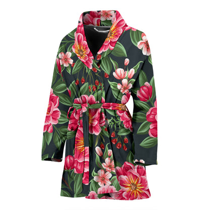 Summer Floral Pattern Print Design SF06 Women Bathrobe