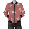 Bull Terriers Pattern Print Design 09 Women's Bomber Jacket