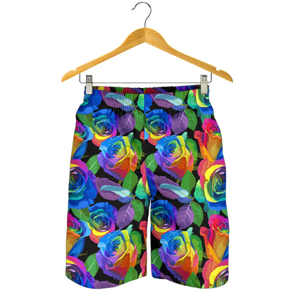 Rose Pattern Print Design RO02 Mens Shorts