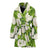 Tulip White Pattern Print Design TP05 Women Bathrobe