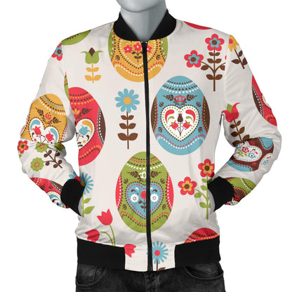 Easter Eggs Pattern Print Design RB011 Men Bomber Jacket