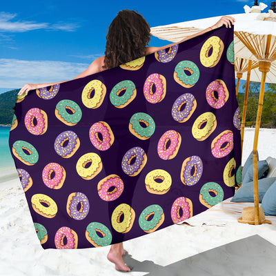 Donut Pattern Print Design DN08 Sarong Pareo Wrap