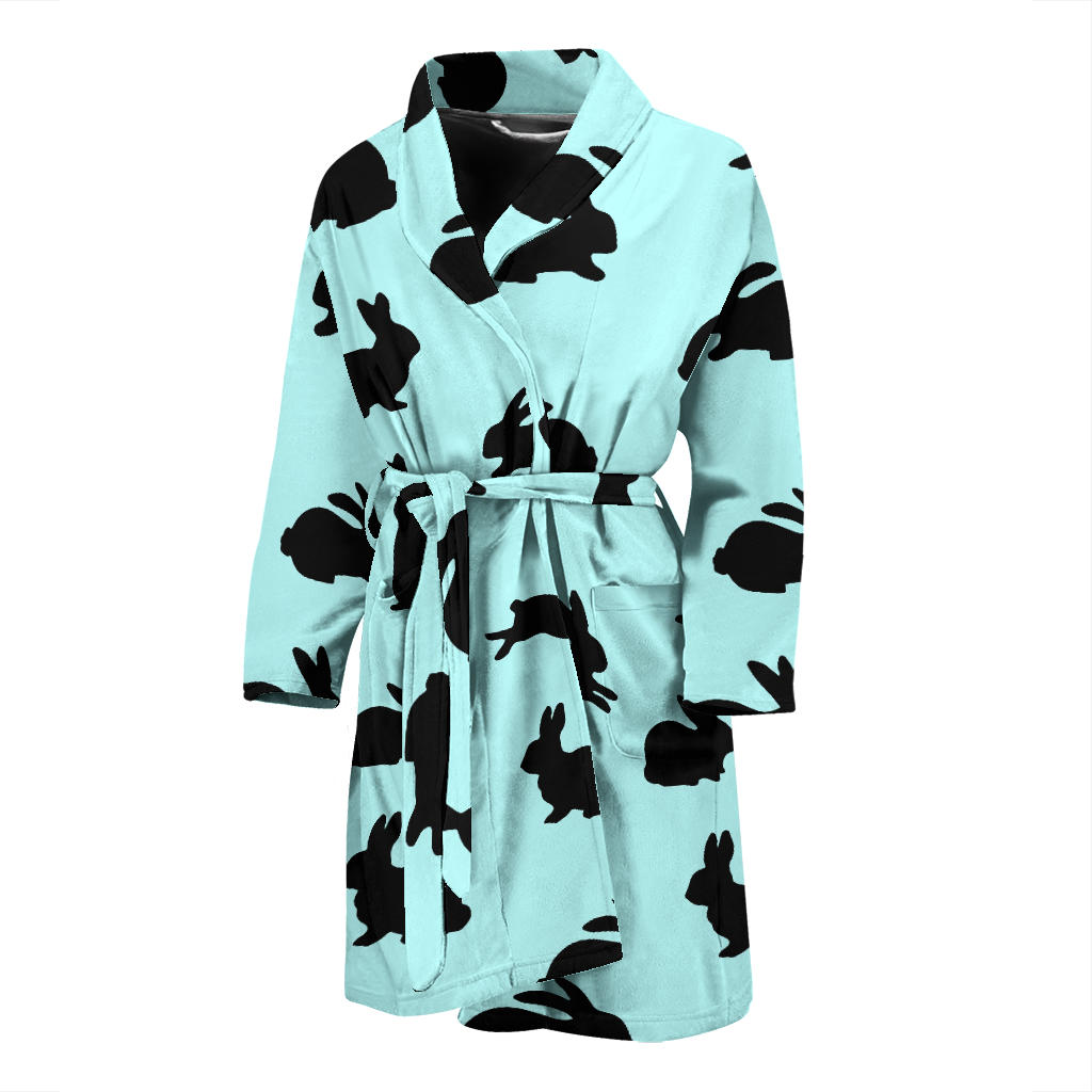 Rabbit Pattern Print Design RB010 Men Bathrobe