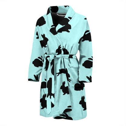 Rabbit Pattern Print Design RB010 Men Bathrobe