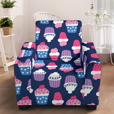 Cupcake Pattern Print Design CP04 Armchair Slipcover