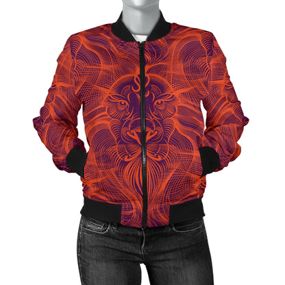 Leo Pattern Print Design 01 Women's Bomber Jacket