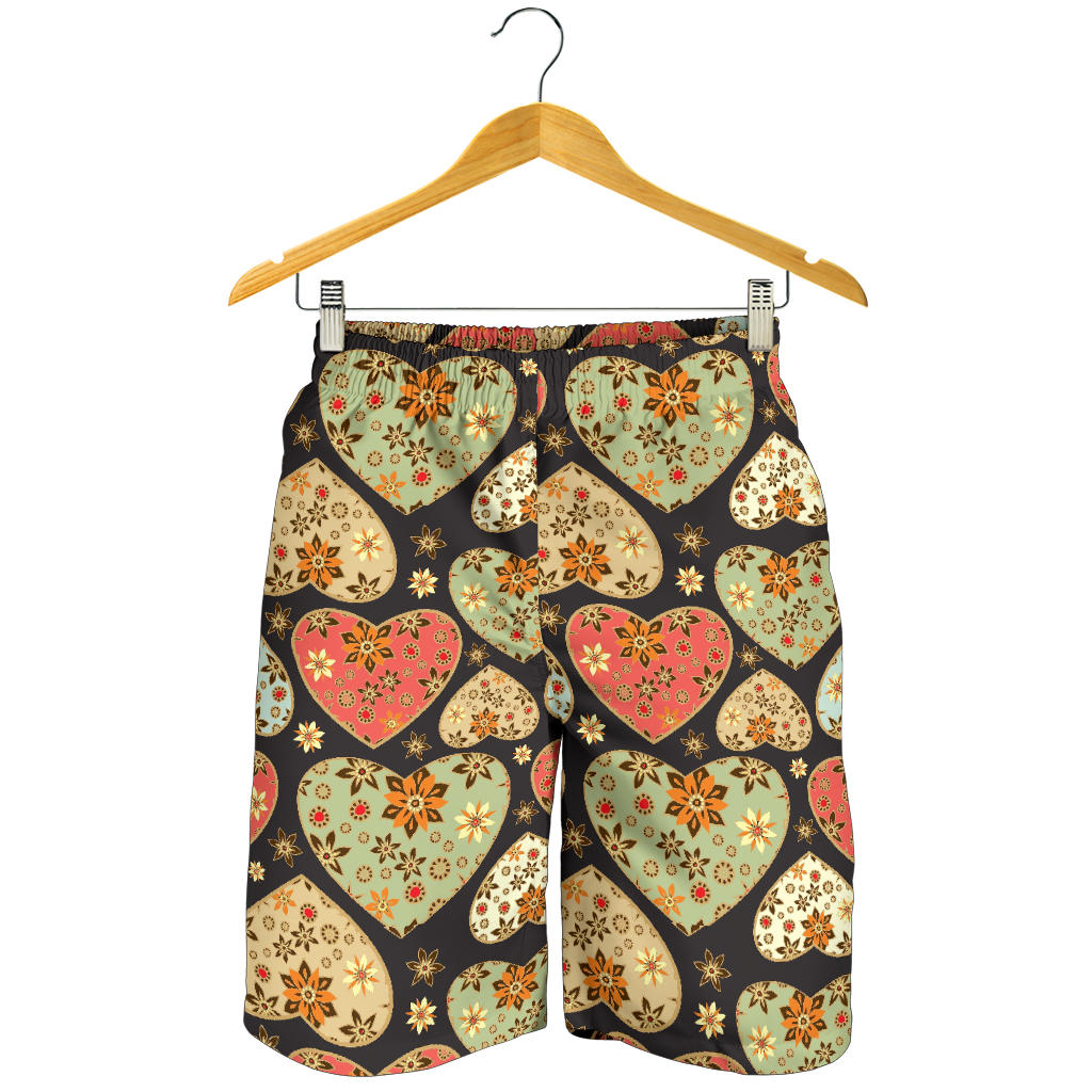 Heart Boho Pattern Print Design HE04 Mens Shorts