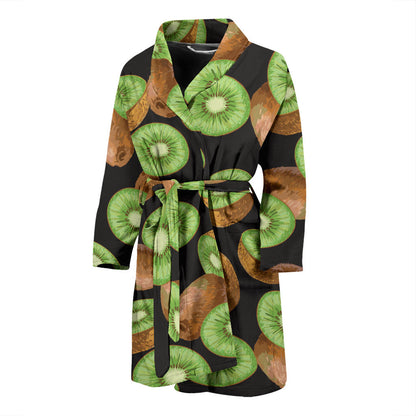 Kiwi Pattern Print Design KW03 Men Bathrobe