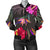 Hibiscus Pattern Print Design HB014 Women Bomber Jacket