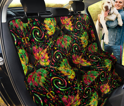 Lotus Boho Pattern Print Design LO09 Rear Dog  Seat Cover