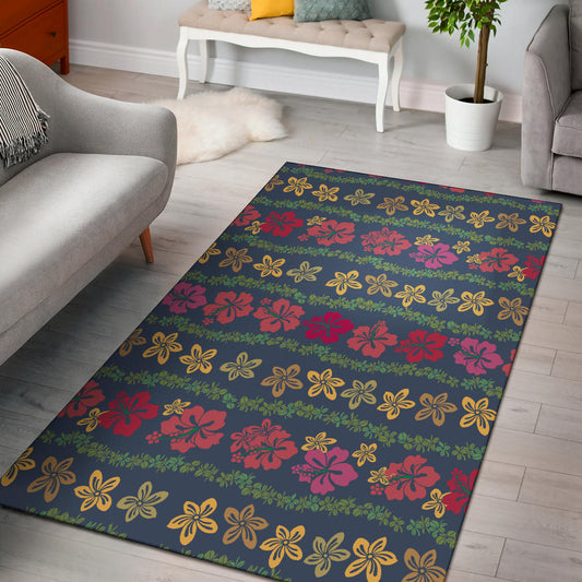 Hawaiian Themed Pattern Print Design H018 Area Rugs