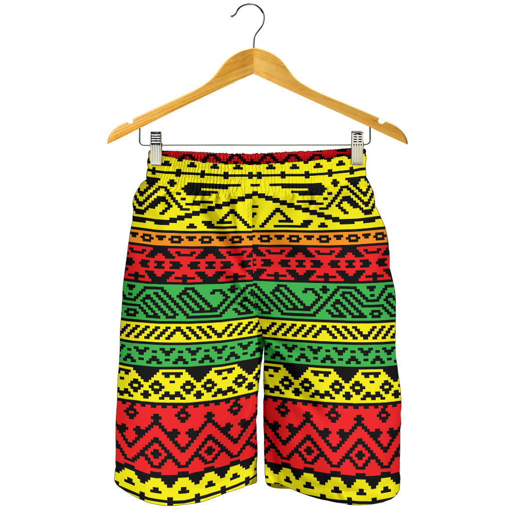 Rastafarian Pattern Print Design A02 Mens Shorts