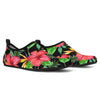 Red Hibiscus Pattern Print Design HB07 Aqua Water Shoes