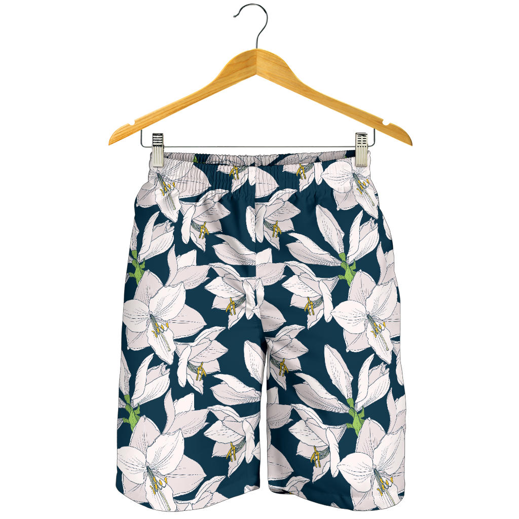 Amaryllis Pattern Print Design AL02 Mens Shorts