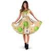 Apple Pattern Print Design AP07 Midi Dress