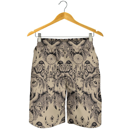 Indian Boho Wolf  Mens Shorts