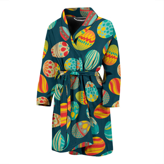 Easter Eggs Pattern Print Design RB09 Men Bathrobe