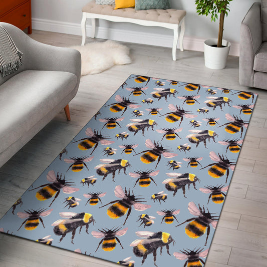 Bee Pattern Print Design BEE08 Area Rugs
