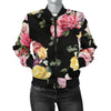 Rose Pattern Print Design RO010 Women Bomber Jacket