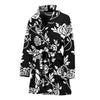 Rose Pattern Print Design RO013 Women Bathrobe