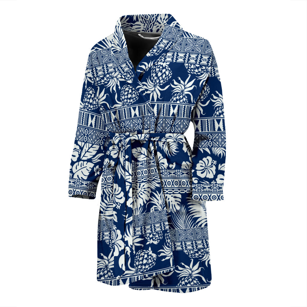 Hawaiian Themed Pattern Print Design H020 Men Bathrobe