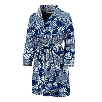 Hawaiian Themed Pattern Print Design H020 Men Bathrobe