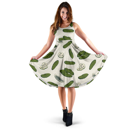 Cucumber Pattern Print Design CC05 Midi Dress