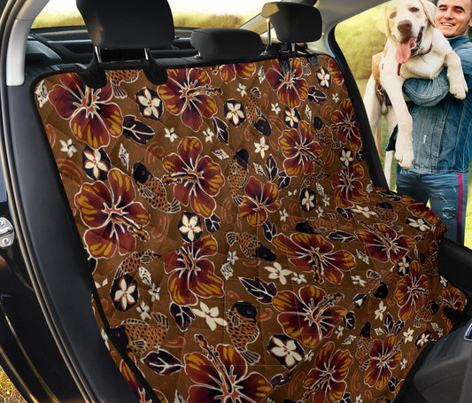 Hawaiian Themed Pattern Print Design H01 Rear Dog  Seat Cover