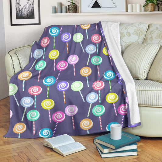Lollipop Pattern Print Design LL03 Fleece Blanket