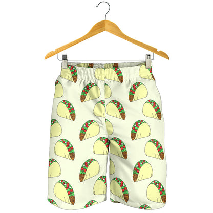 Taco Pattern Print Design TC05 Mens Shorts