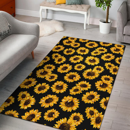 Sunflower Pattern Print Design SF05 Area Rugs