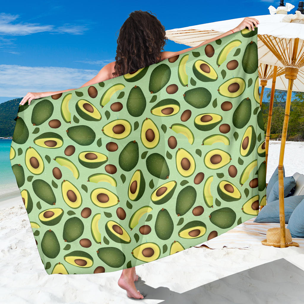 Avocado Pattern Print Design AC01 Sarong Pareo Wrap