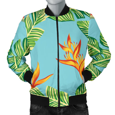 Bird Of Paradise Pattern Print Design BOP04 Men Bomber Jacket