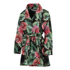 Dahlia Pattern Print Design DH06 Women Bathrobe