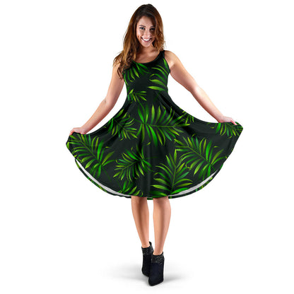 Rainforest Pattern Print Design RF03 Midi Dress
