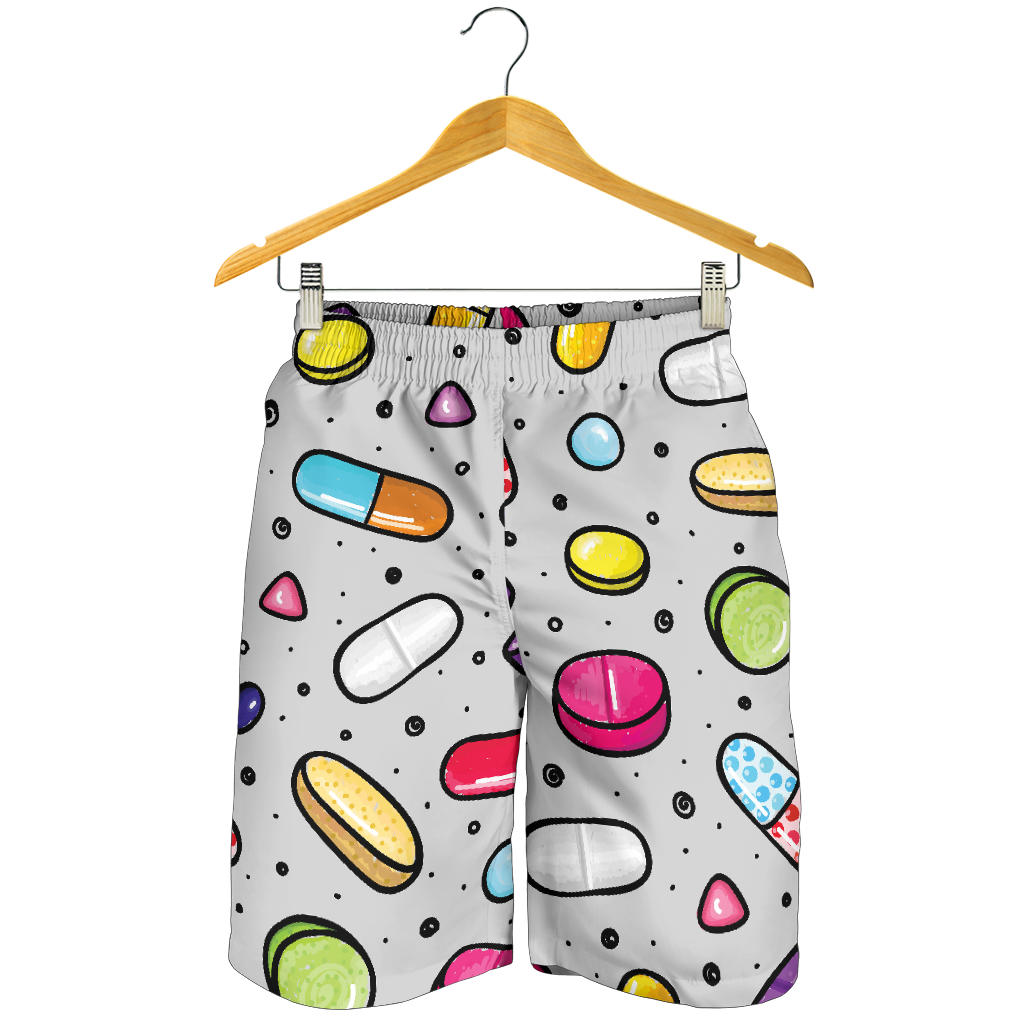 Pill Pattern Print Design A04 Mens Shorts