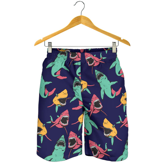 Shark Bite Pattern Mens Shorts
